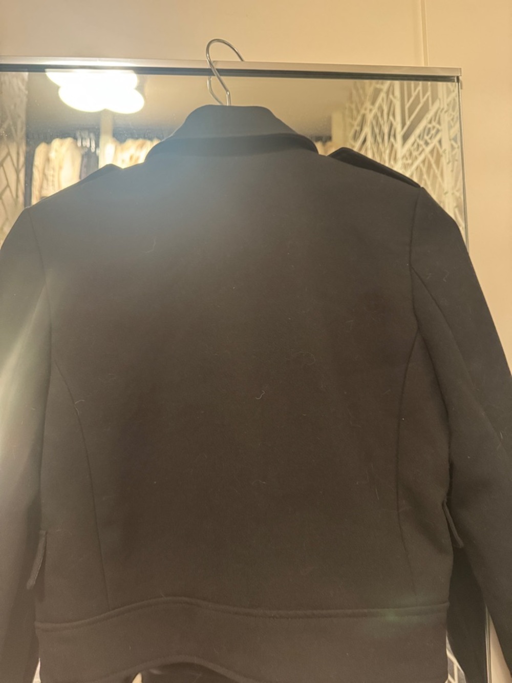 Zara Black Double-Breasted Military-Style Jacket with Gold Buttons - Picture 4 of 7